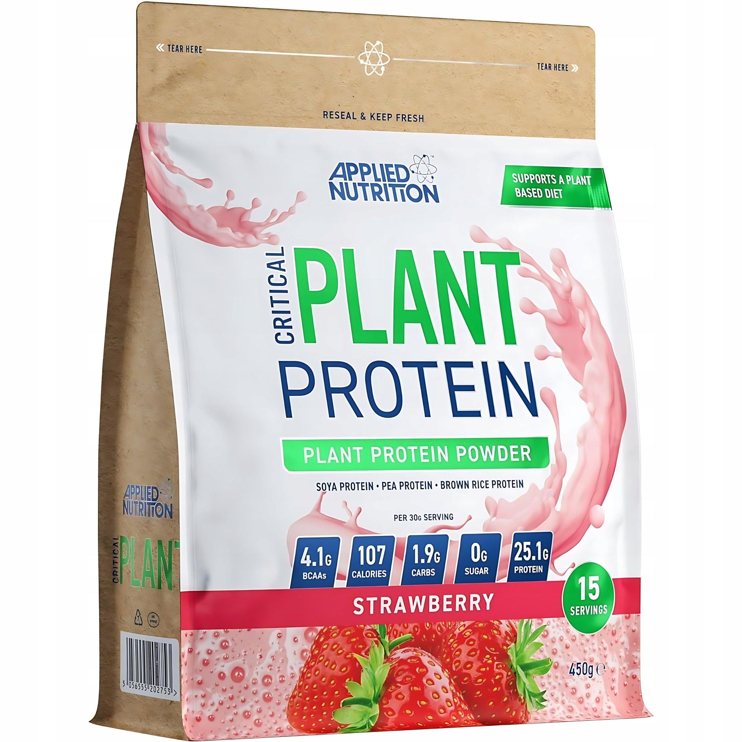 Applied Nutrition Critical Plant Protein 450 g Strawberry Expiration date at least 3 months from the date of purchase