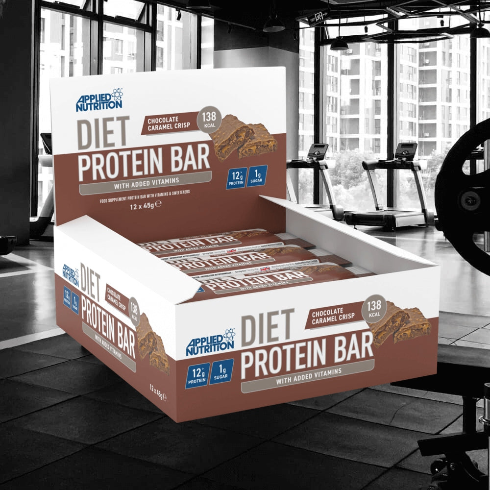 Applied Nutrition Diet Protein Bar (12x45g) Chocolate Caramel Crisp Expiration date at least 3 months from the date of purchase