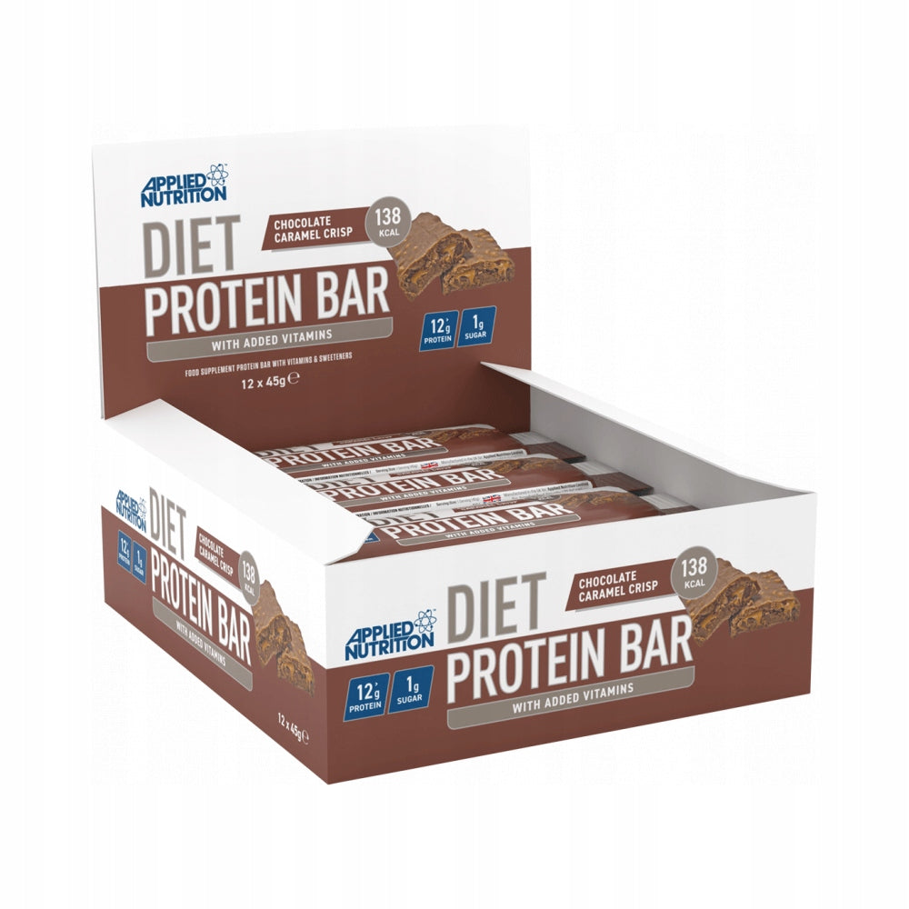 Applied Nutrition Diet Protein Bar (12x45g) Chocolate Caramel Crisp