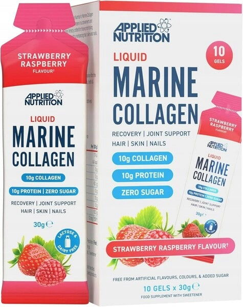 Applied Nutrition - Liquid Marine Collagen, Strawberry Raspberry - 10 x 30g