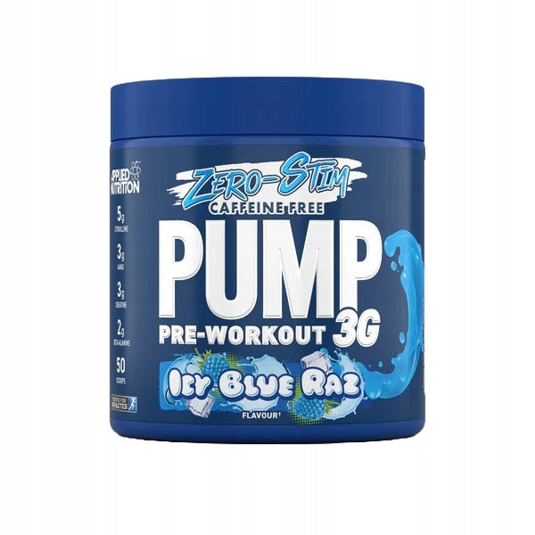 Applied Nutrition Pre-workout Pump 3G Zero Stimulant Icy Blue Once 375g