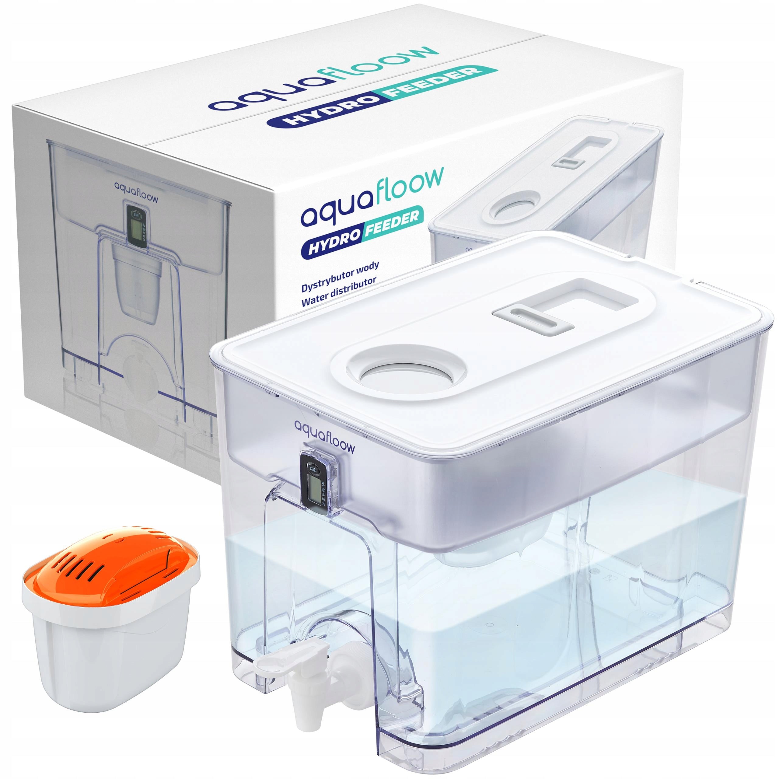 AquaFloow water dispenser 9,5l water dispenser + hard water filter