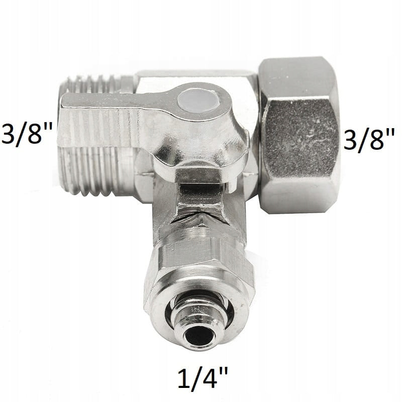 Aqualogis Valve Tee 3/8 x 1/4 Manufacturer code AWS3814