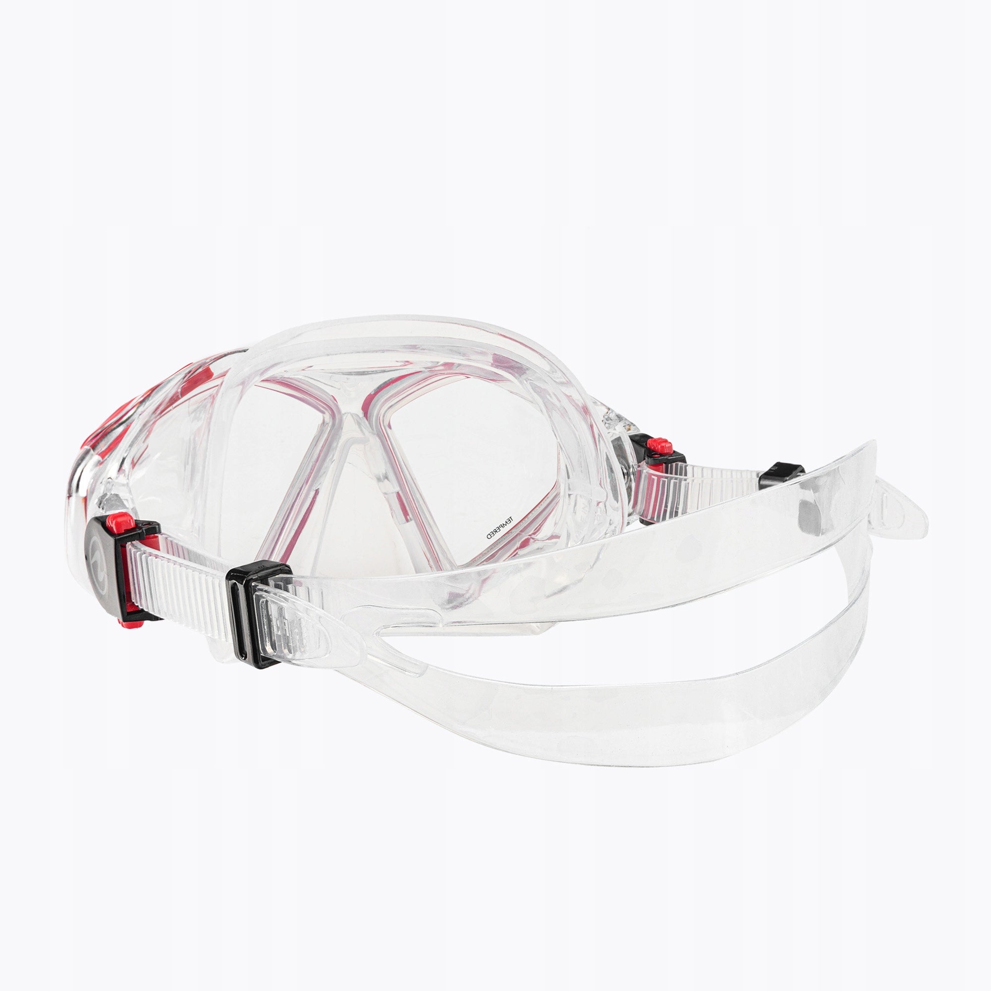 Aqualung Hawkeye snorkeling mask transparent/red OS Kind glasses