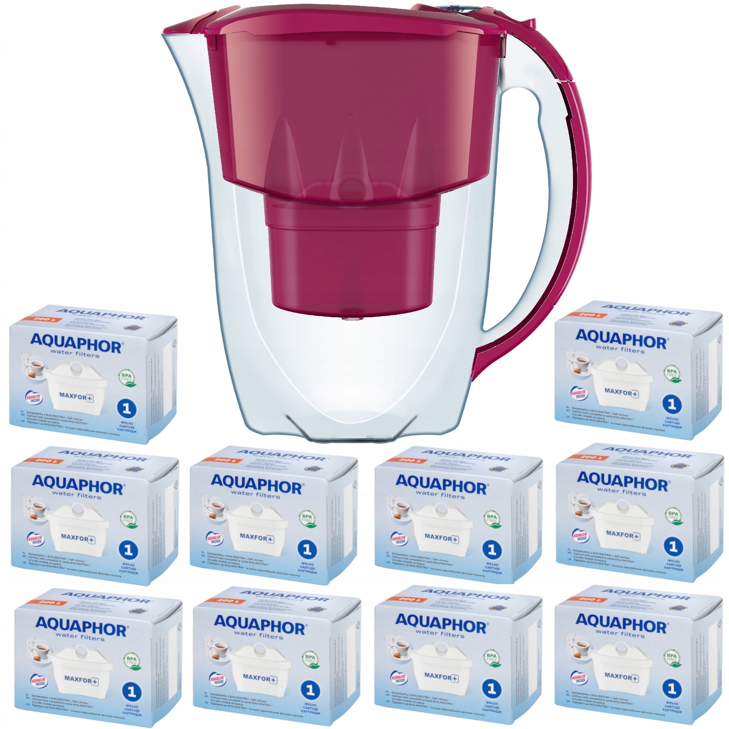 Aquaphor Amethyst 2,8L jug + 10 Maxfor cartridges