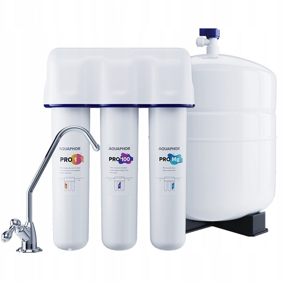 Aquaphor Reverse OSMOSIS Filter OSMO Pro 100 Kills BACTERIA Mineralizes Brand Aquaphor