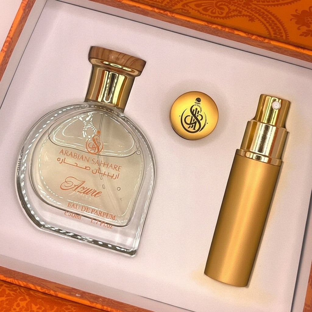 Arabic Perfume Arabian Sahhare Azure gift set Olfactory group amber floral