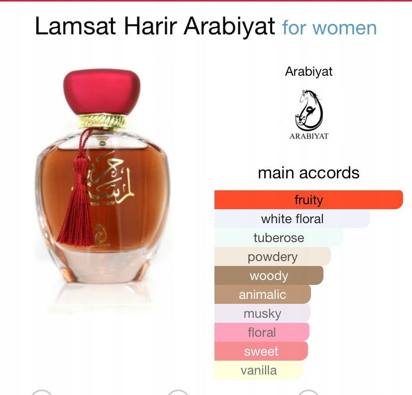 Arabiyat Lamsat Harir Pour Femme 100ml Packaging status original