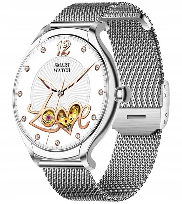 ArcticElegance Silver Luxury Women's Smartwatch