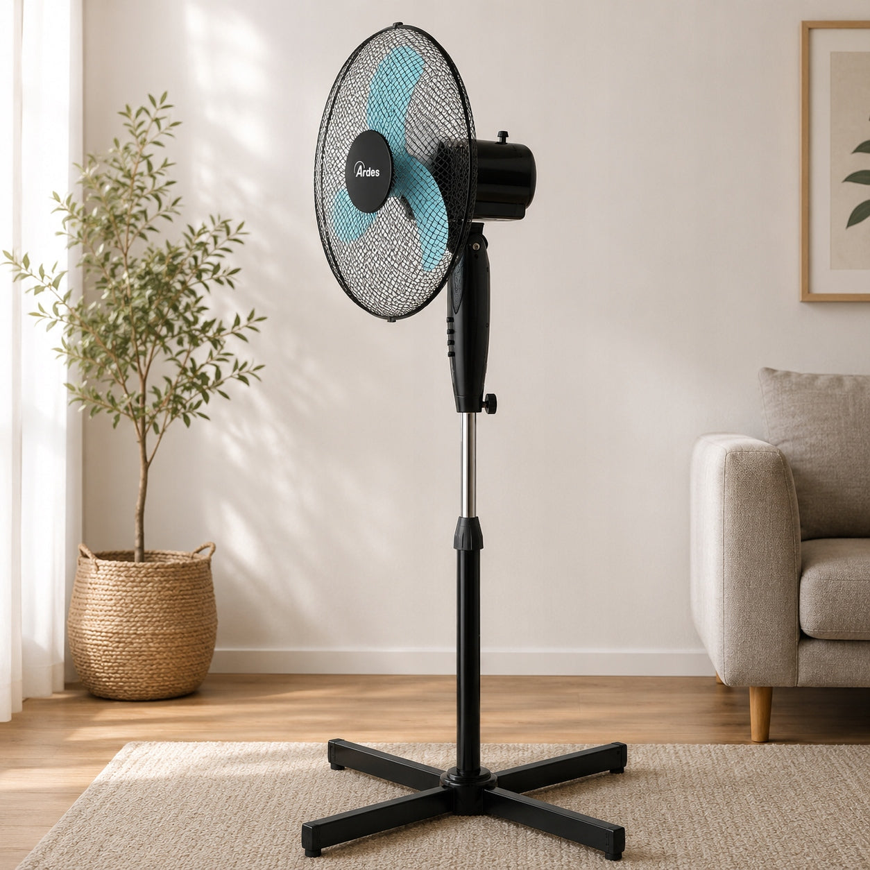 Ardes Penny AR5AM40P Standing Fan Adjustable Height Black Manufacturer code AR5AM40P