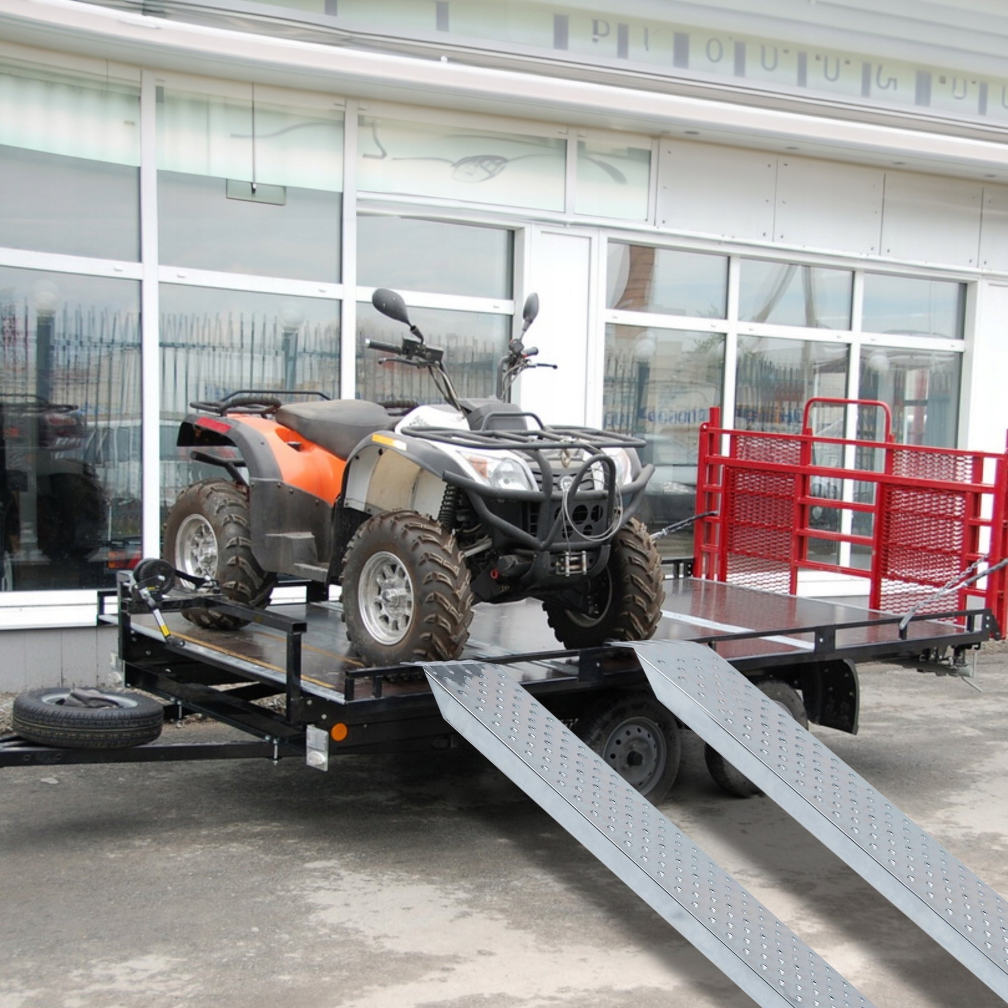 Arebos - 2x Access Ramps | Silver Manufacturer code AR-HE-ARS