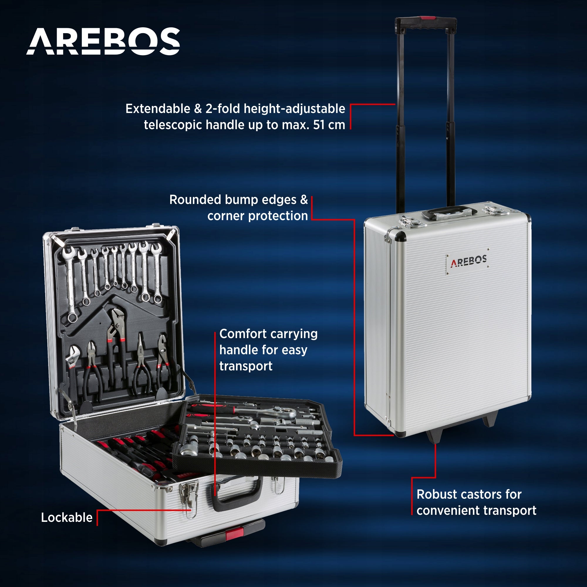 Arebos - Tool Box | 1200 pcs. EAN (GTIN) 4260627422777