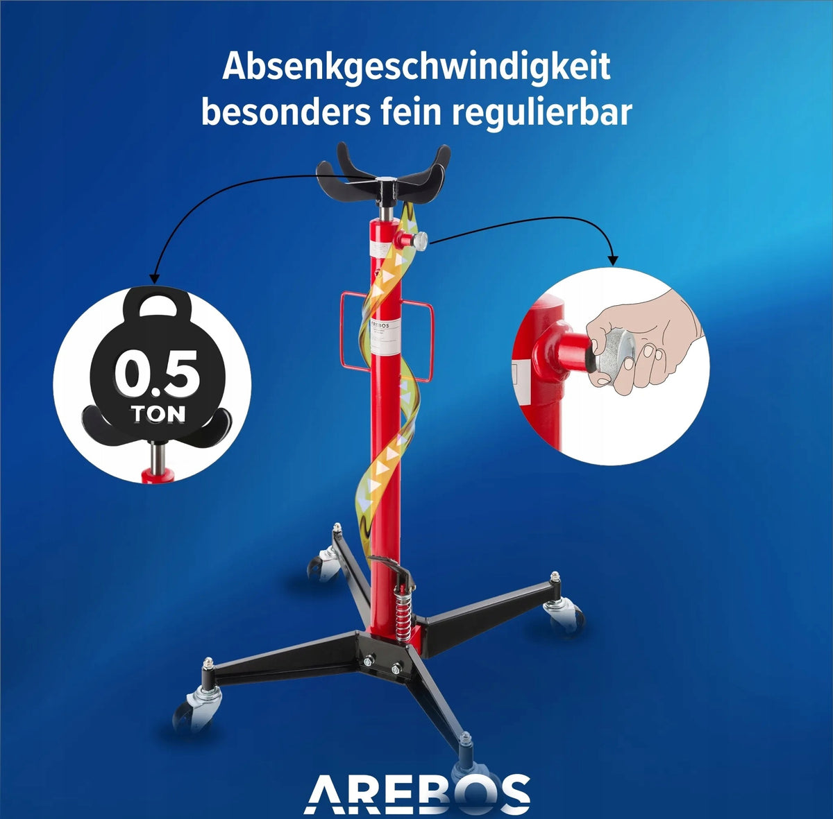 Arebos transmission lifter,engine,Steel hydraulic lifter 500 kg Brand Arebos