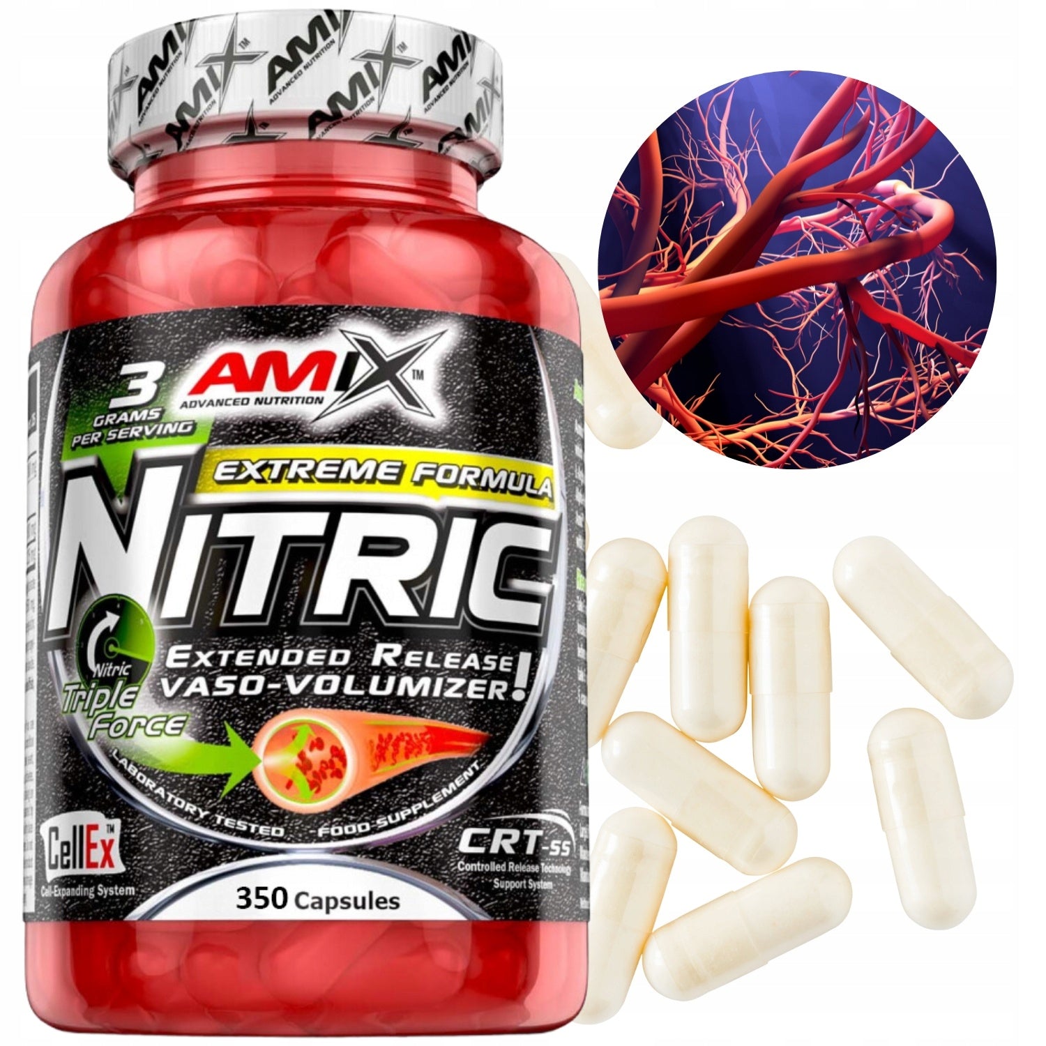 Arginine Citrulline Pump MASS STRENGTH AAKG 350 kaps Packaging status original