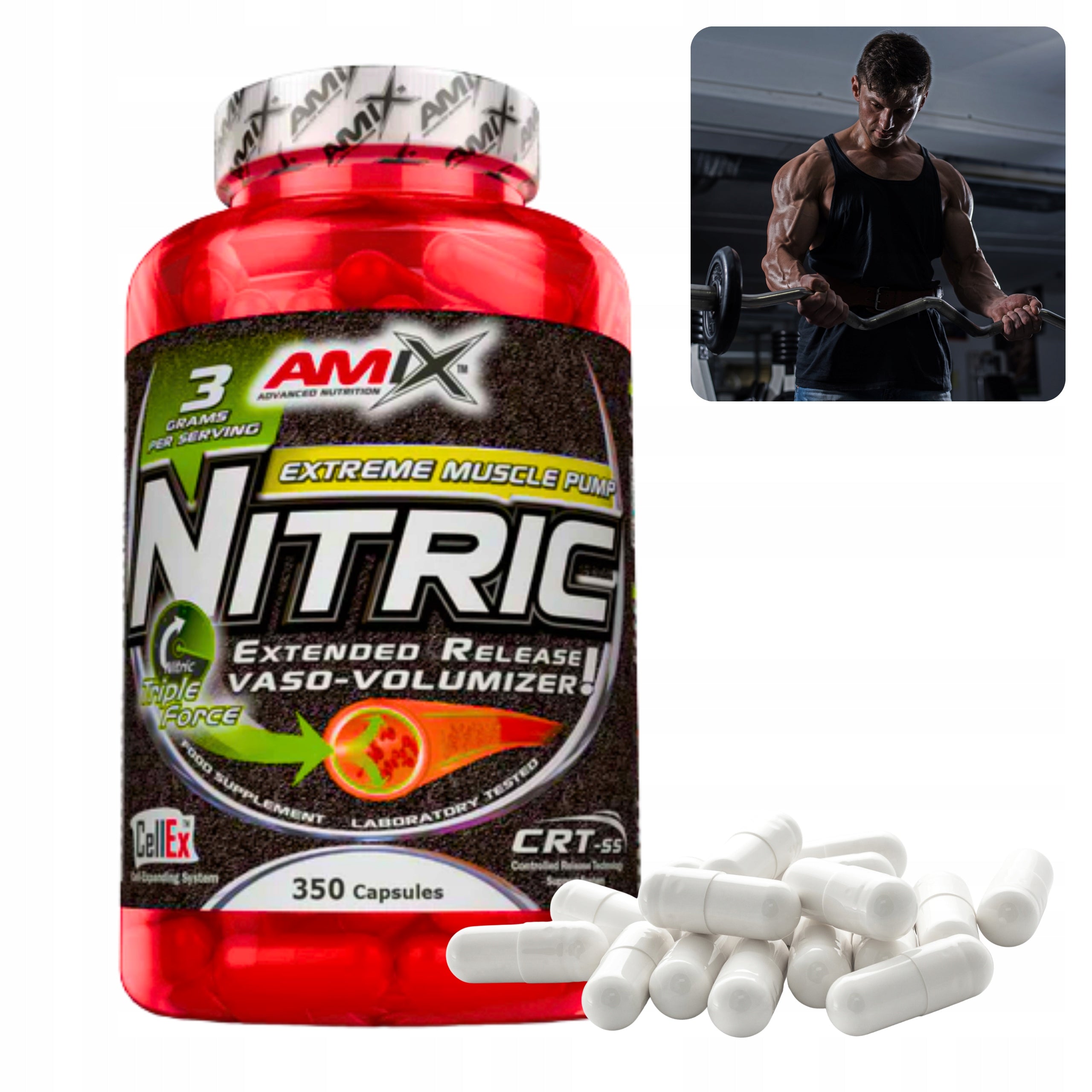 Arginine Citrulline Pump MASS STRENGTH AAKG 350 kaps