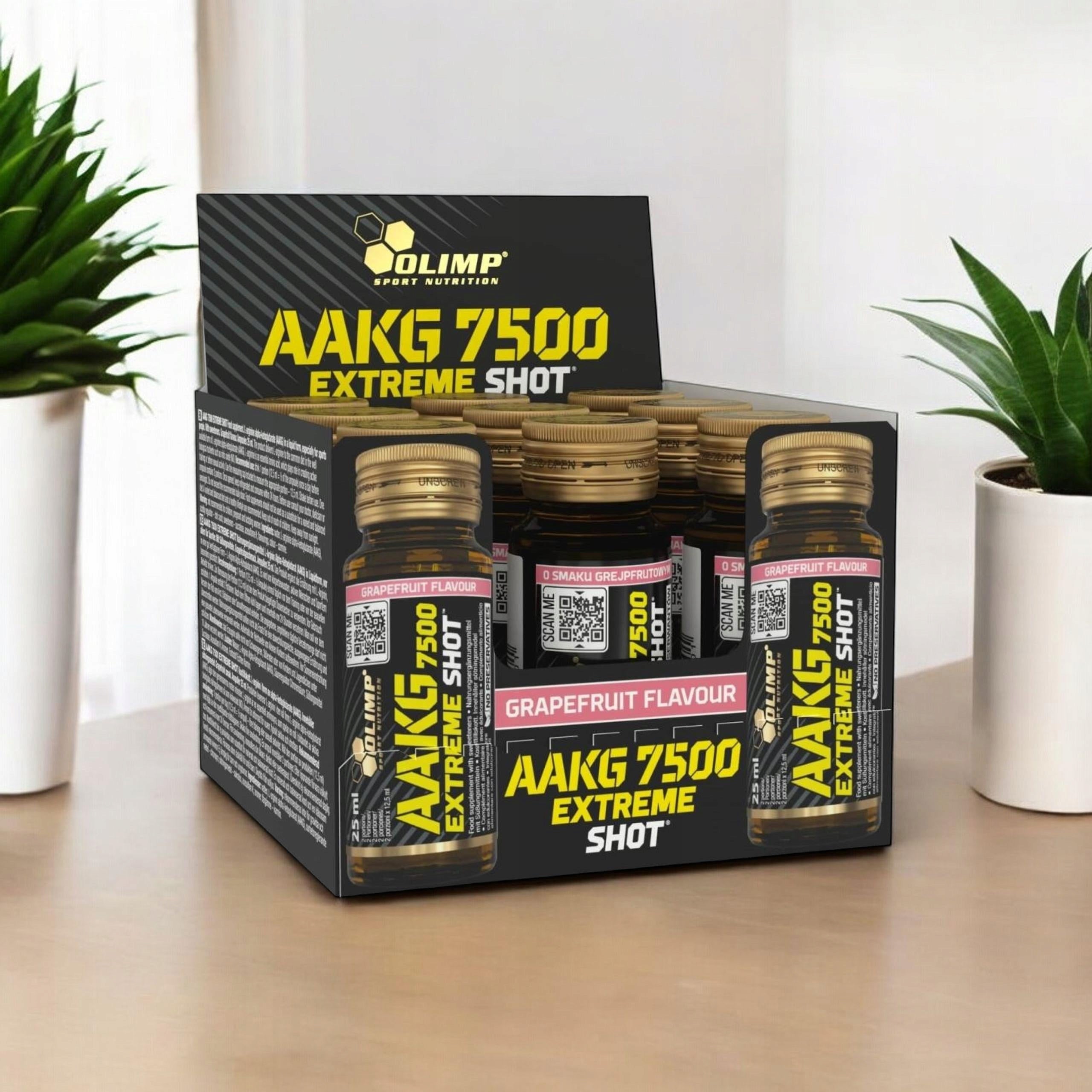 Arginine OLIMP AAKG 7500 Shot 9x25ml Grapefruit Muscle Pump Strength Packaging status original