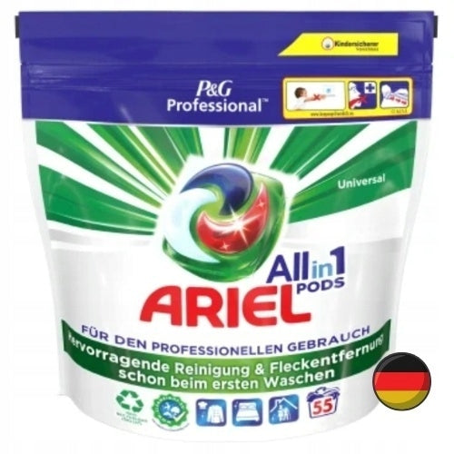 Ariel 3in1 Universal Laundry Capsules Professional 55 Pack DE