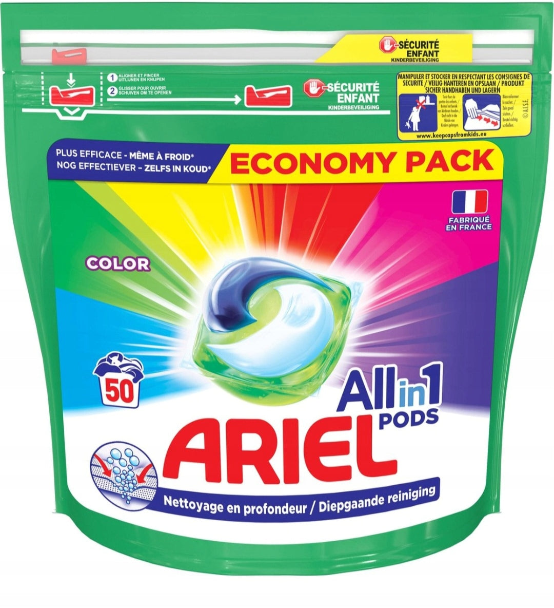 Ariel 50 Washes Capsule 3in1 Colour