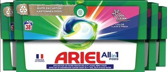 Ariel All in 1 Laundry Detergent Pods - Color - 4 x 38 Washes - Value Pack