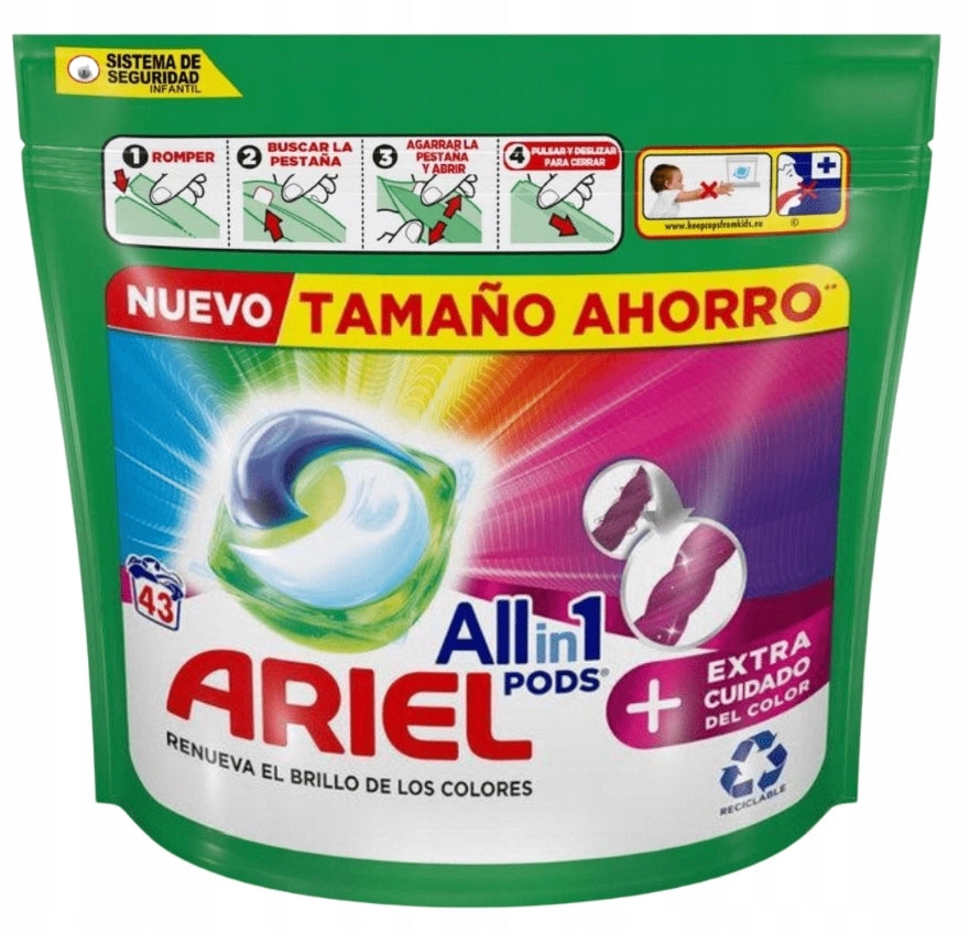 Ariel, All in 1 Pods, Color Capsules, 43pcs