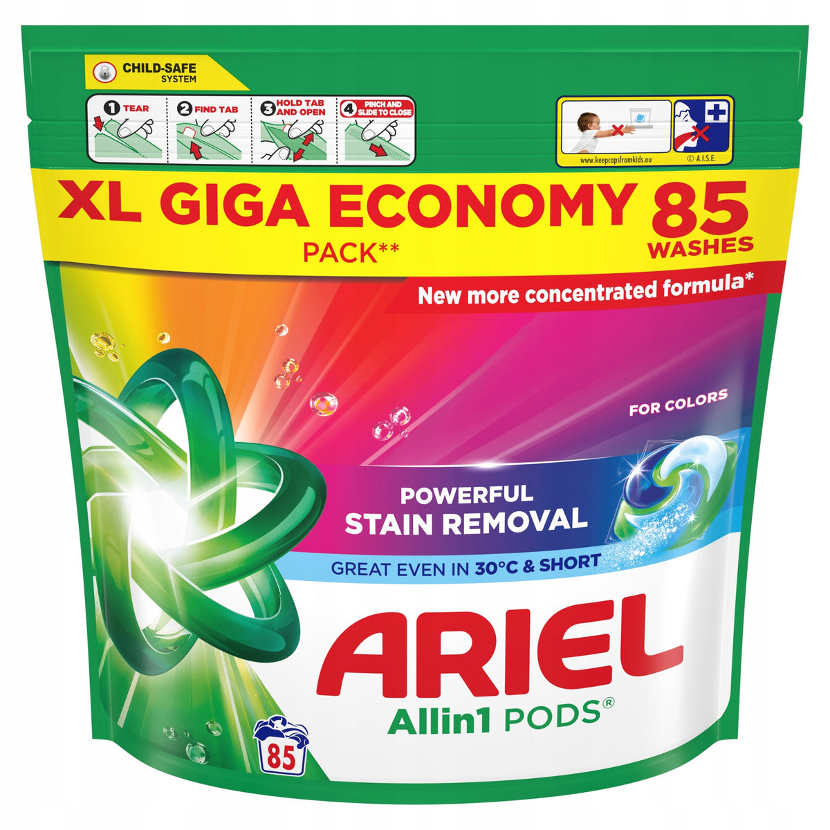 Ariel Allin1 PODS Colour Washable (85 Washes) - Washing Capsules