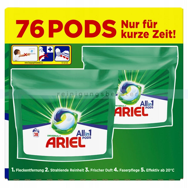 Ariel CAPSULES ALLin1 Pods Universal 2x38P= 76pcs DE universal