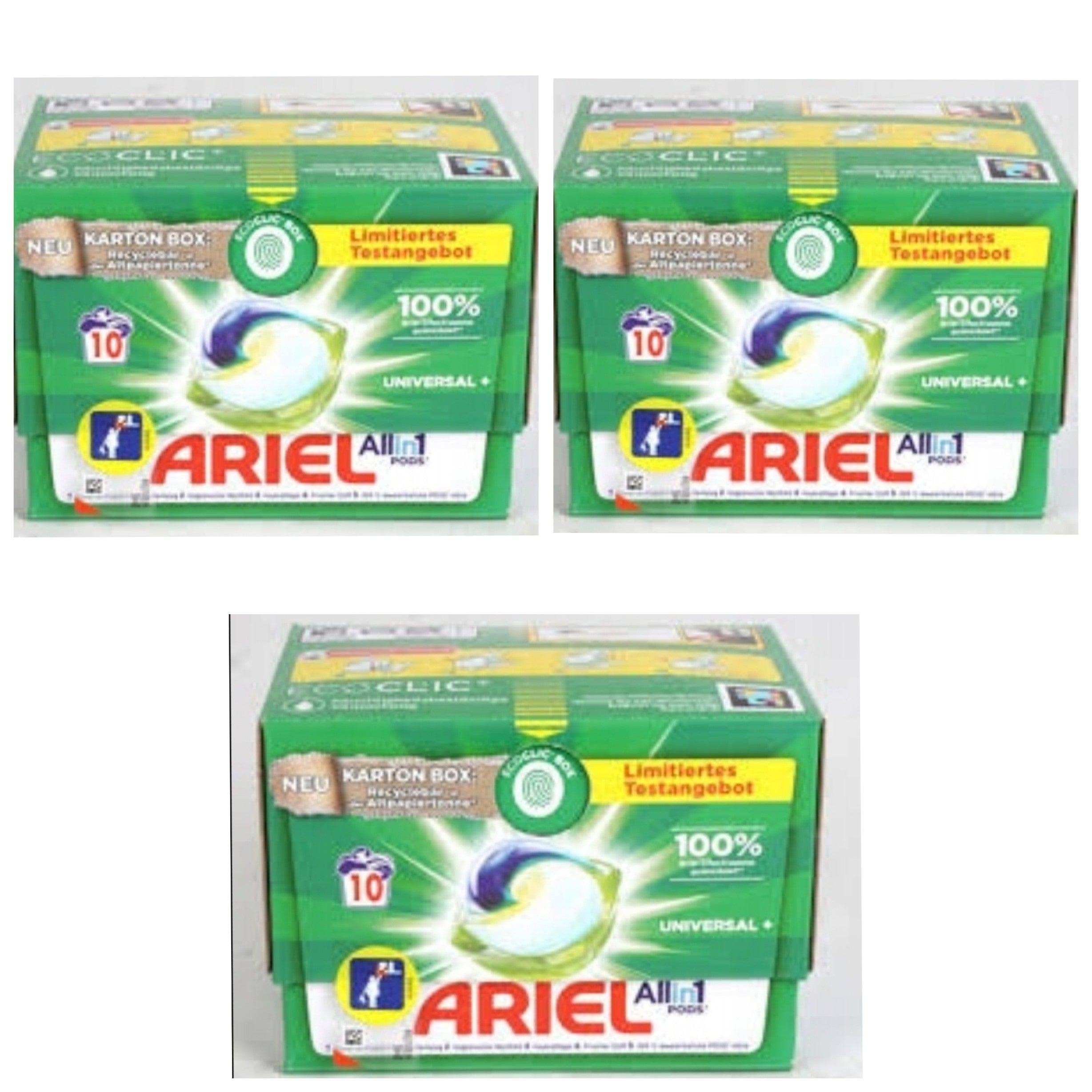 Ariel CAPSULES Allin1 Pods Universal CARTON BOX UNIVERSAL 10pcs