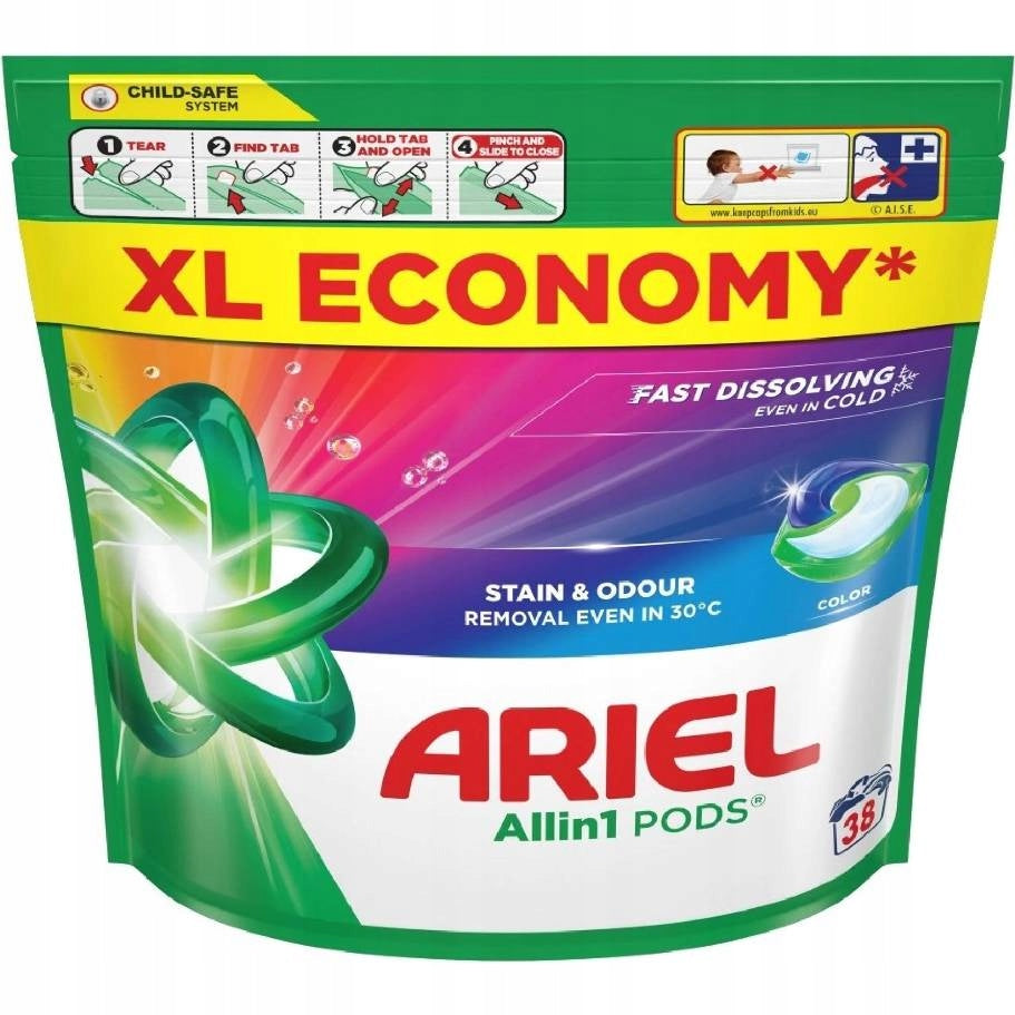 Ariel Color All-in-1 Washing Capsules 38 Pack