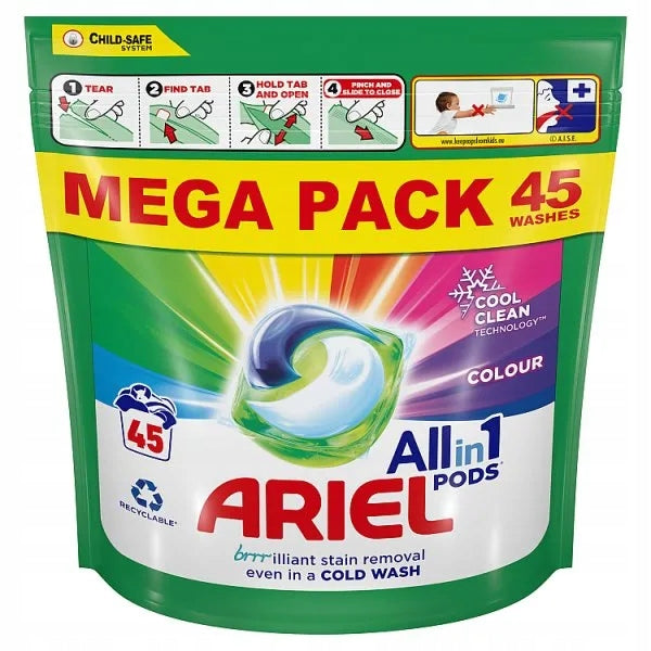 Ariel Colour Washing Capsules All-in-1 45 Pack