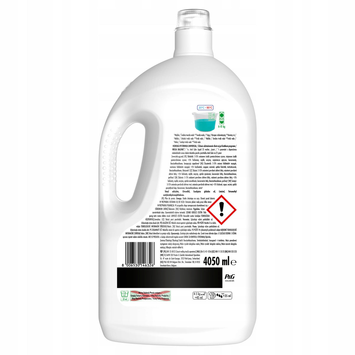 Ariel Mountain Spring Universal Washing Liquid, 4,05 l, 90 Washes Manufacturer code 8006530146326