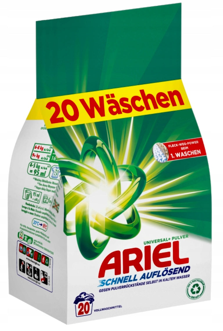 Ariel Universal Washing Powder 20 Washes Packaging status original