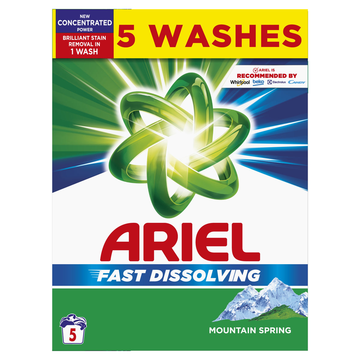Ariel Washing Powder 275g 5Wash Mountain Spring