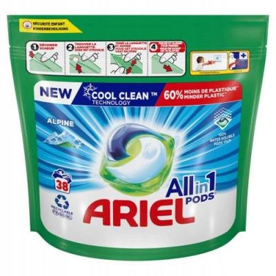 Ariel white light alpine 38 washing capsules
