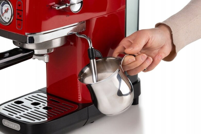 Ariete Perfetto Slim Manometro Moderna 1381/33 Coffee Maker - Red Model 1381/33