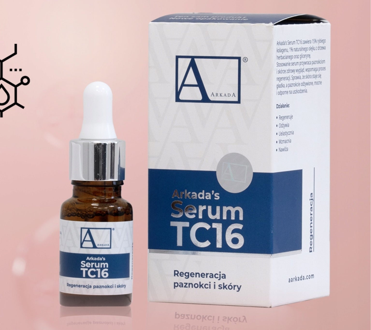 Arkada Soothing Serum TC16 Collagen Skin and Nail Regeneration 11ml Manufacturer code 8581681056088