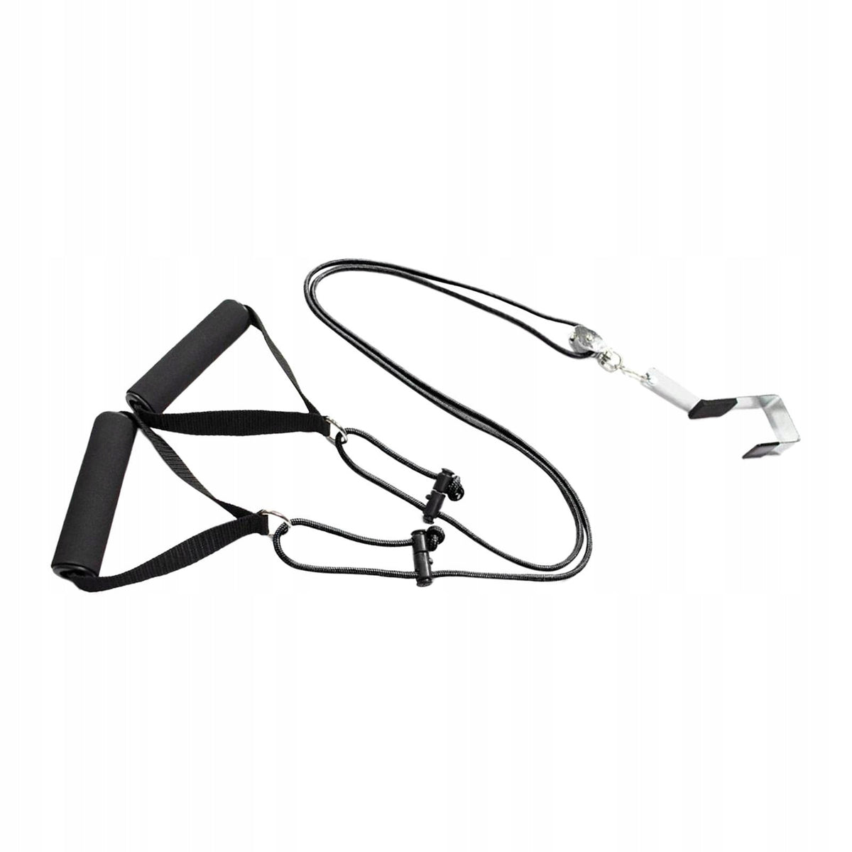 Arm Exerciser Body Trainer Aid Adjustable Rope Length Shoulder Pulley Black