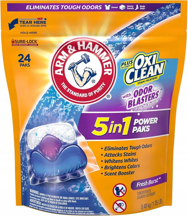 Arm&Hammer 5-in-1 Power Paks Odor Blasters 24 Pack