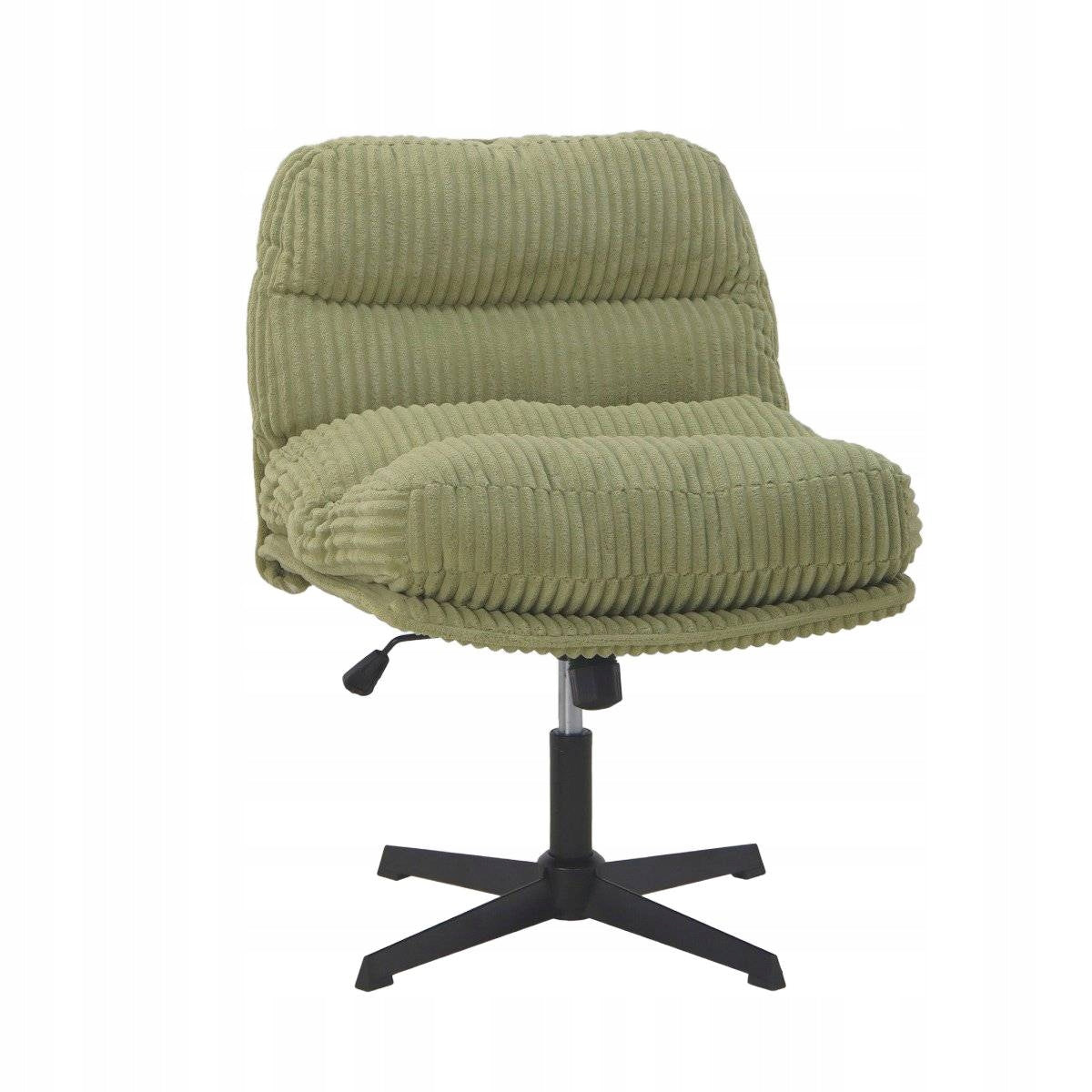 Armchair CORDIVO corduroy swivel olive 66x71x83 cm HOMLA