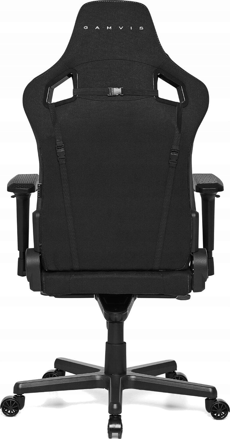 Armchair GAMVIS Elite 2.0 Pro XL Black (white elements) Additional functions swing option headrest cushion folding option armrest adjustment lumbar cushion