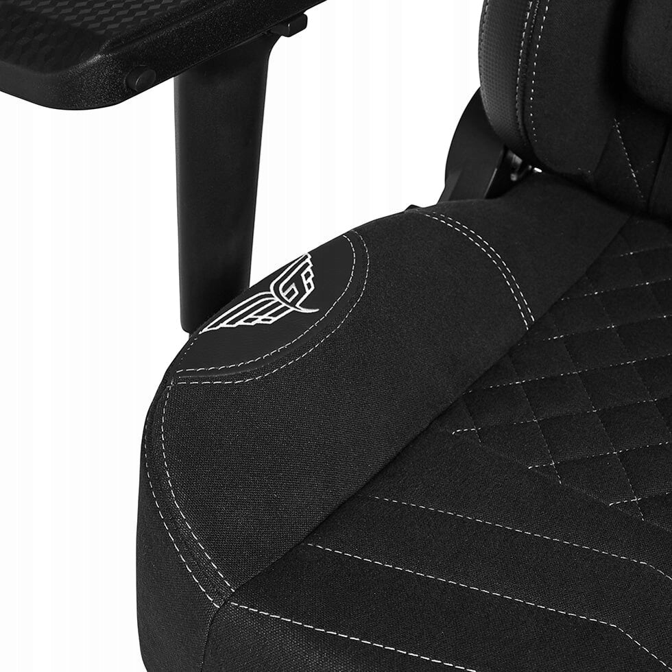 Armchair GAMVIS Elite 2.0 Pro XL Black (white elements) Furniture width 70 cm