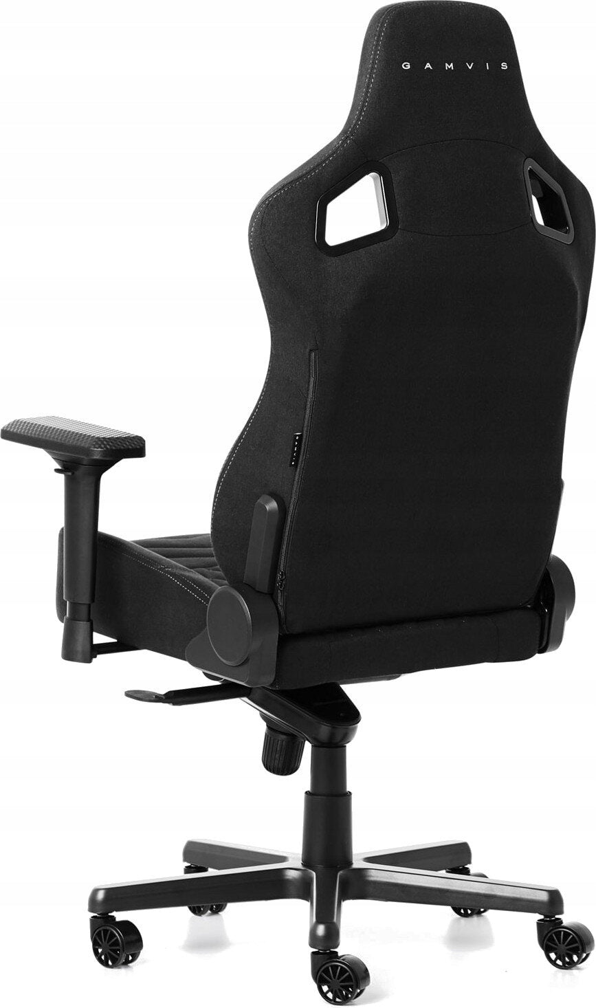 Armchair GAMVIS Elite 2.0 Pro XL Black (white elements) Upholstery material fabric