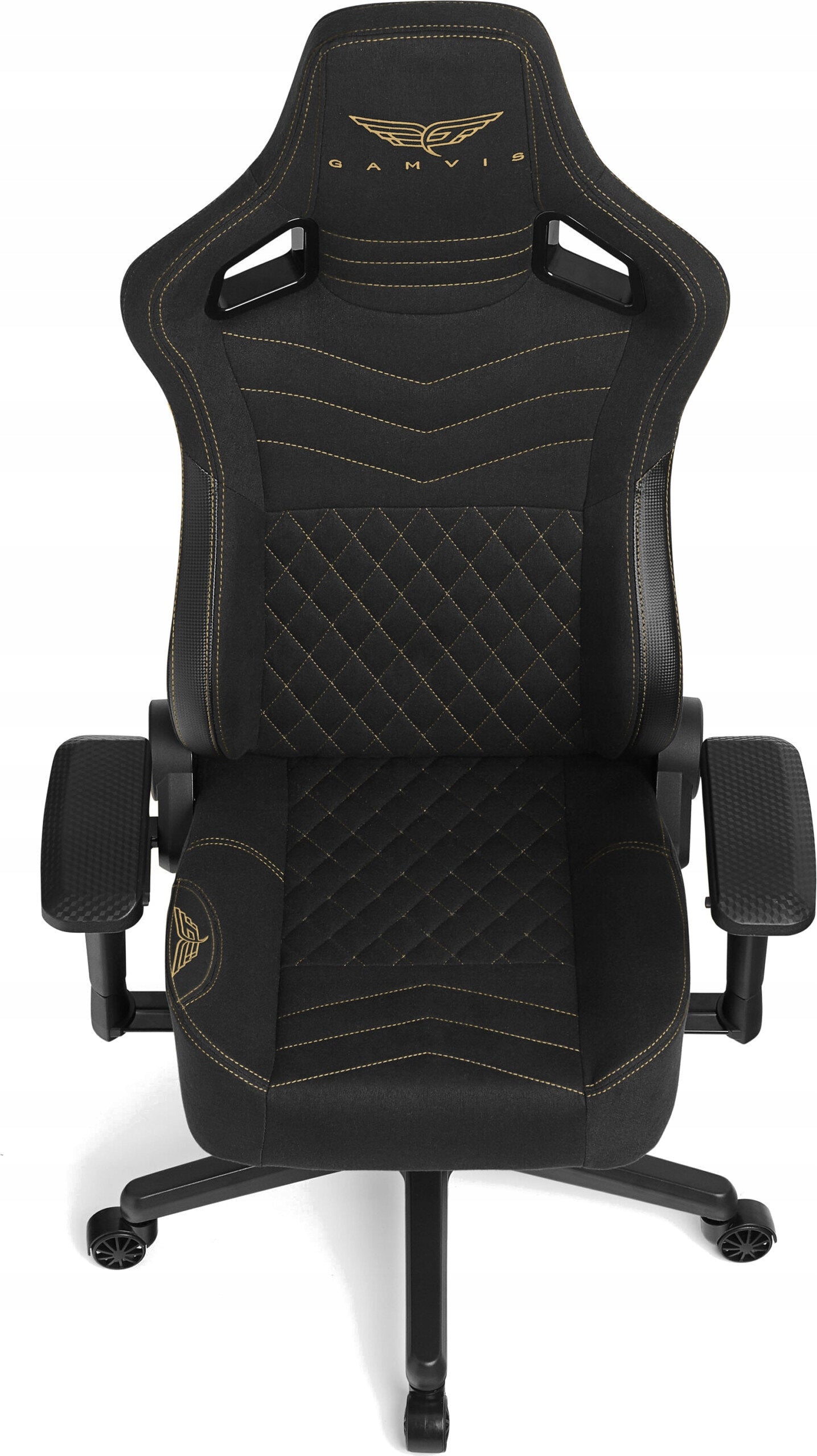 Armchair GAMVIS Elite 2.0 Pro XL Fabric Black (gold elements) Upholstery color black