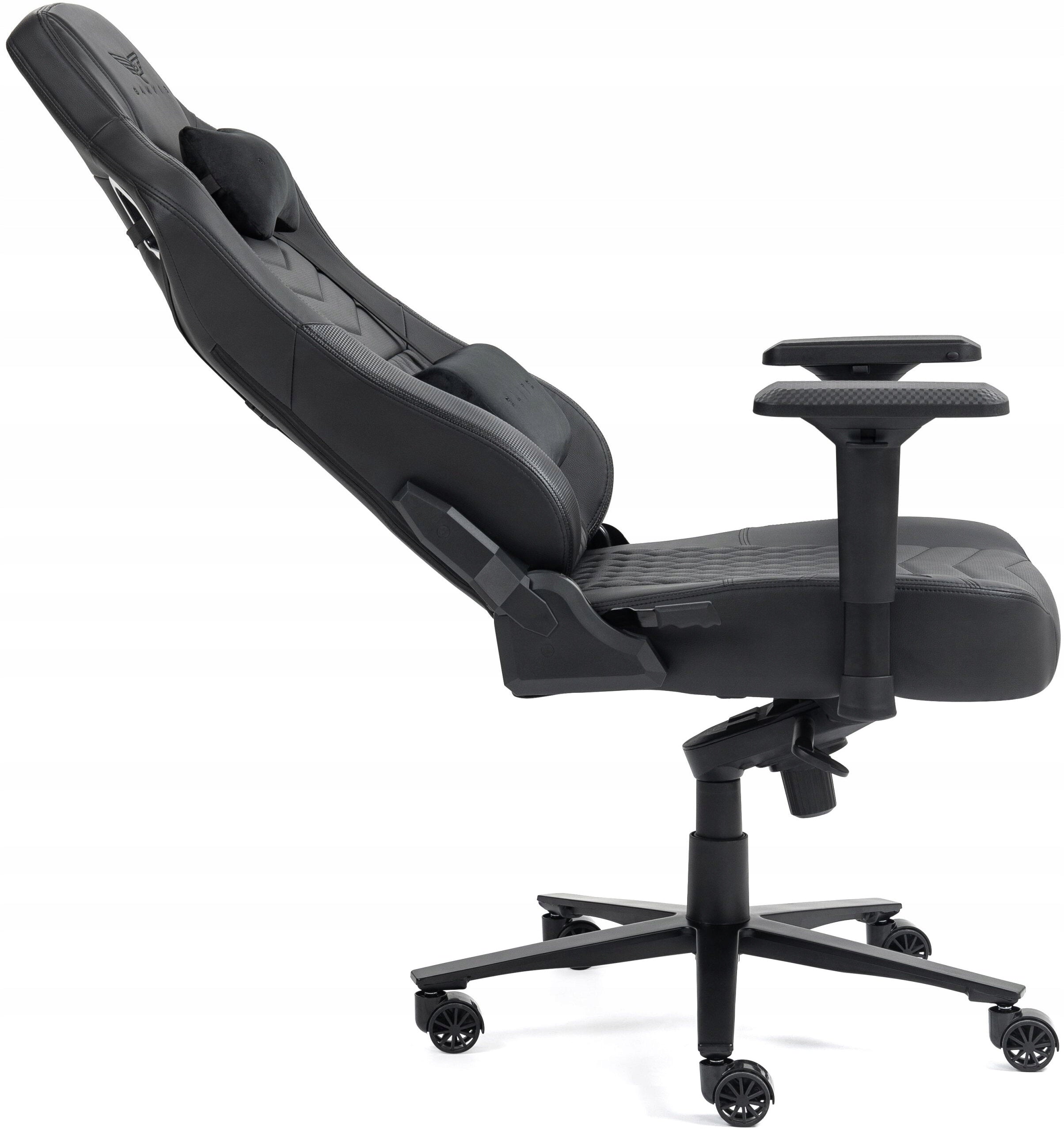 Armchair GAMVIS Elite 2.0 Pro XXL Black (white elements) Furniture width 70 cm