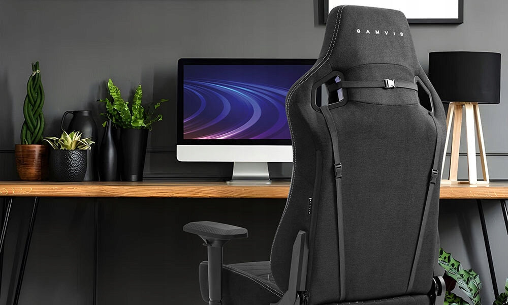 Armchair GAMVIS Elite 2.0 Pro XXL Black (white elements) Upholstery color black
