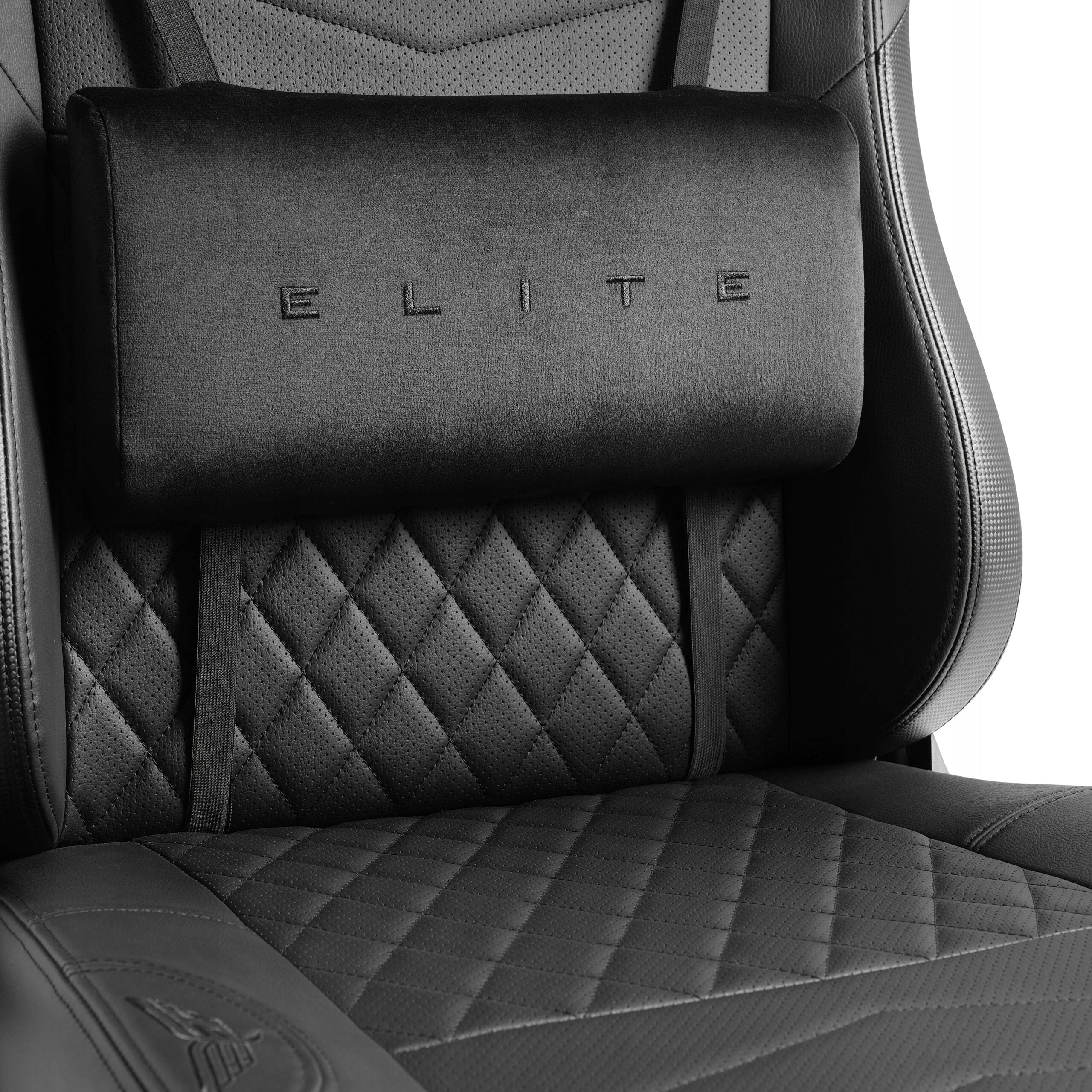 Armchair GAMVIS Elite 2.0 XL Basic Black Additional functions swing option headrest cushion folding option armrest adjustment lumbar cushion