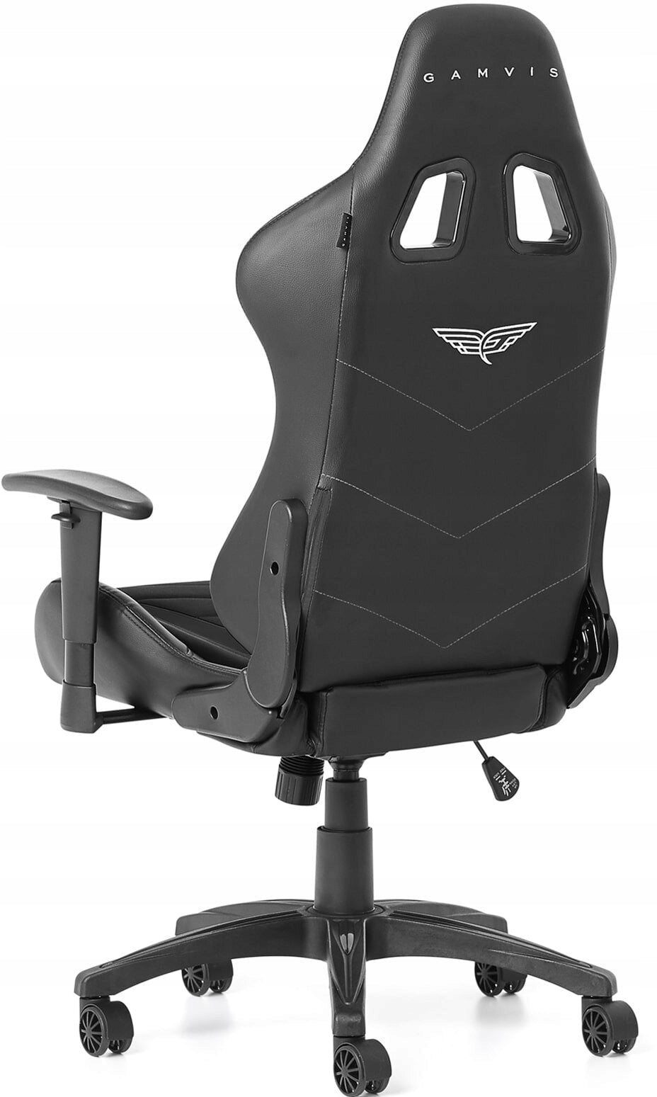 Armchair GAMVIS Expert Black Additional functions swing option headrest cushion folding option armrest adjustment lumbar cushion