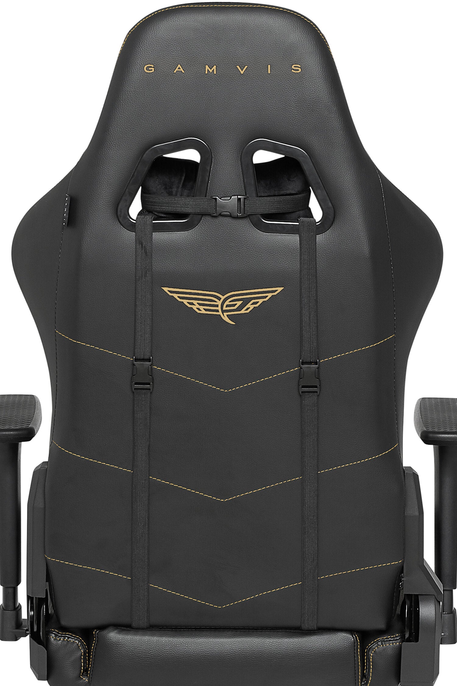 Armchair GAMVIS Phantom Large Black (gold elements) Product weight with unit packaging 22 kg