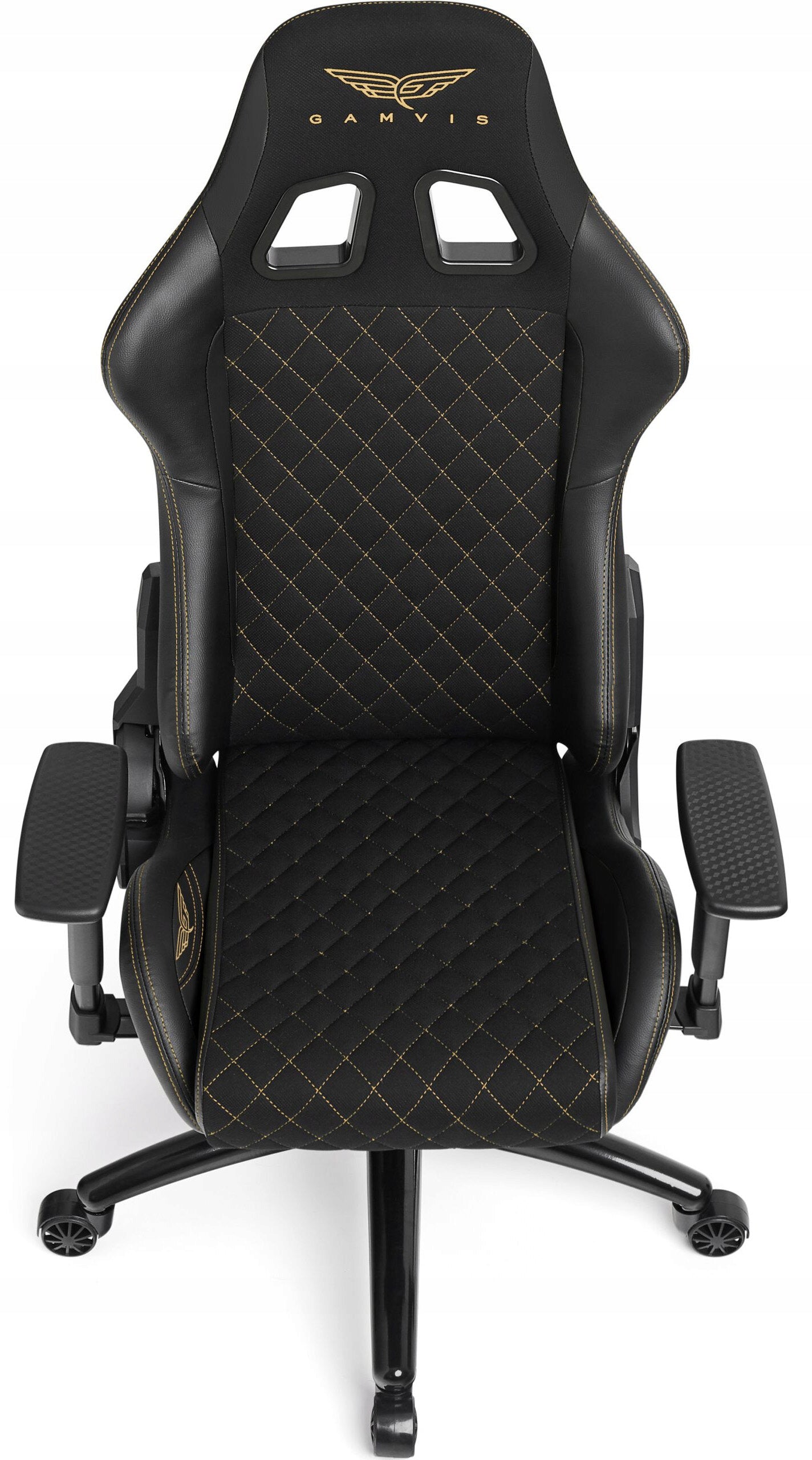 Armchair GAMVIS Phantom Large Black (gold elements) Upholstery color black