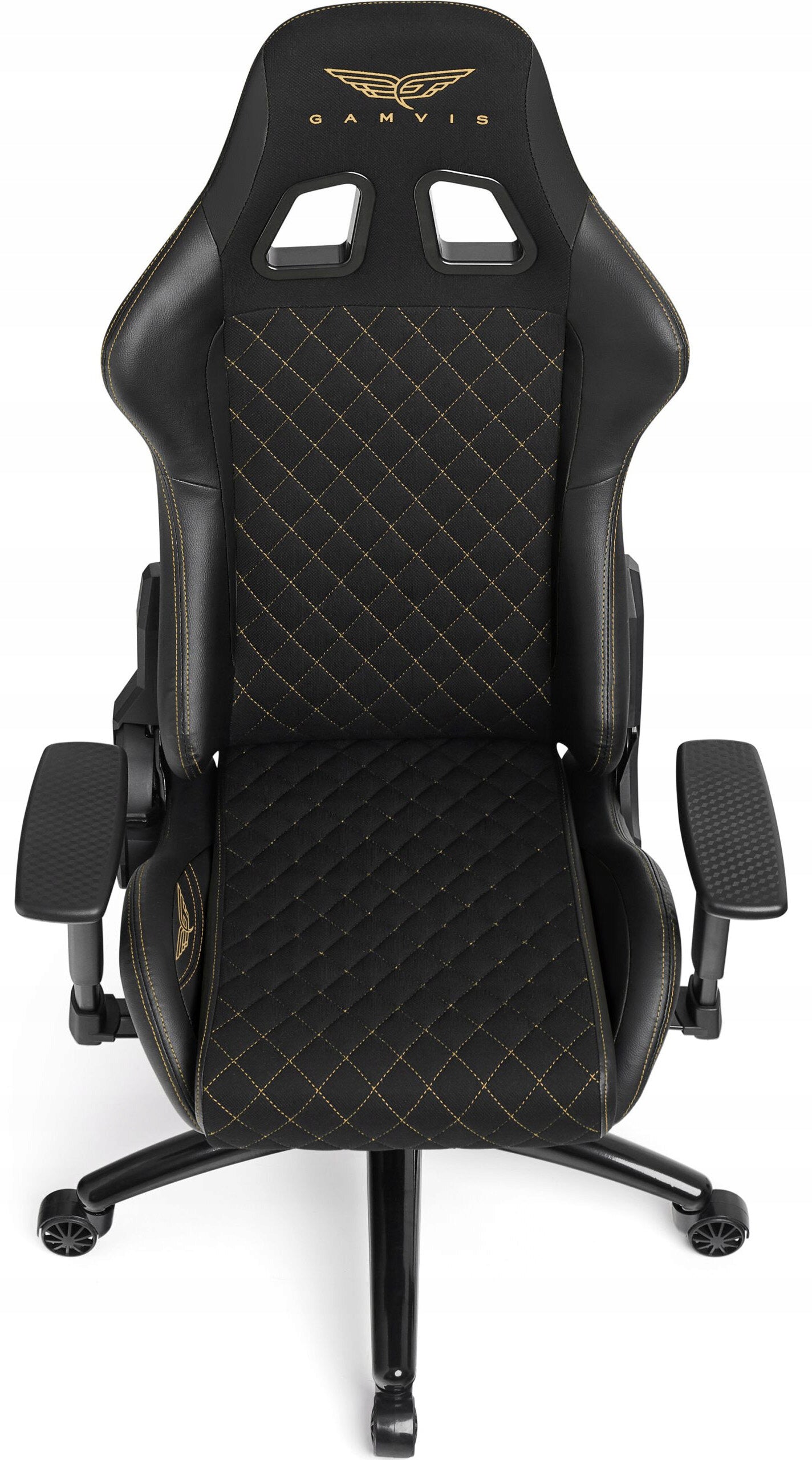 Armchair GAMVIS Phantom Large Black (gold elements) Upholstery color black