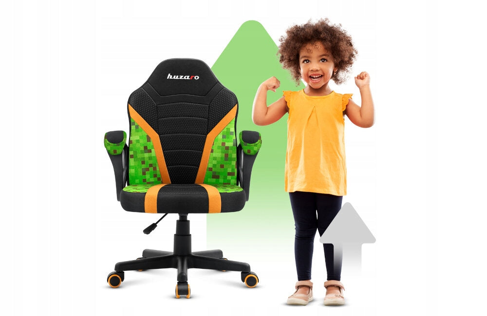 Armchair HUZARO Ranger 1.0 Pixel Mesh Black-green Brand Huzaro